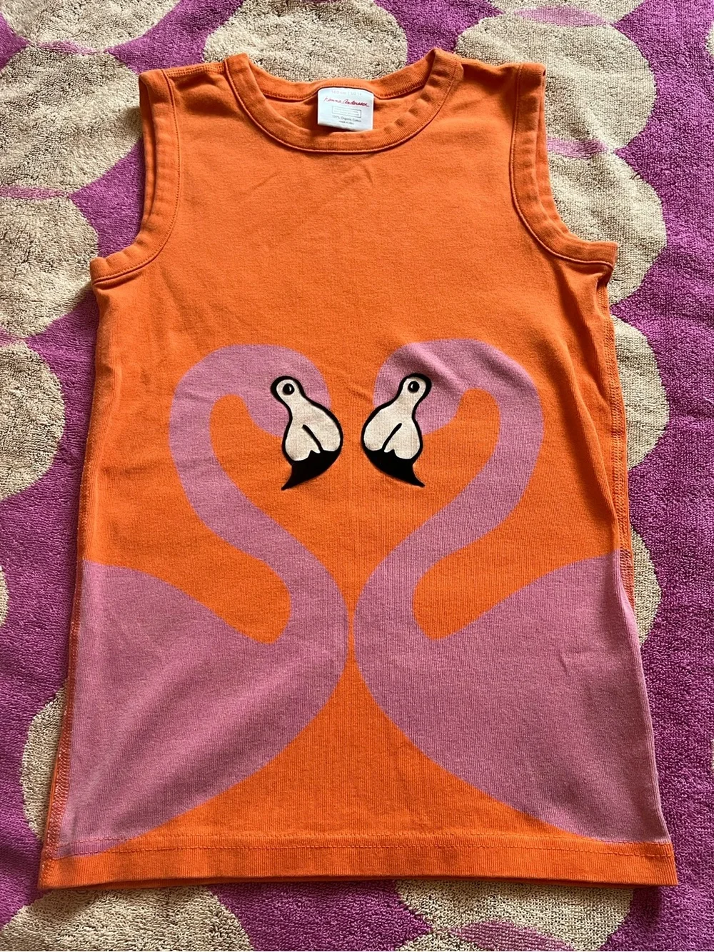 Hanna Andersson Girls Twin Flamingo Tank Top